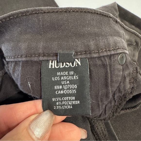 Hudson Barbara High Waist Super Skinny Jeans Size 25 Brown Stretch - Picture 9 of 15